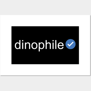 Verified Dinophile (White Text) Posters and Art